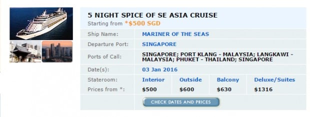 5 Night Spice of Se Asia Cruise from SGD 500* 1