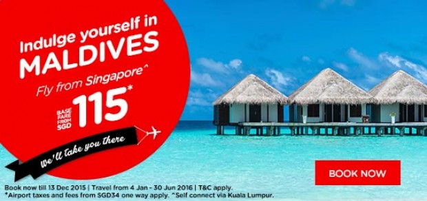 Fly from Singapore to Maldives from SGD 115