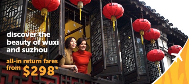 Discover the Beauty of Wuxi and Suzhou from SGD298 with Tigerair 