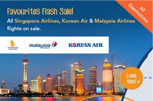 Favourite Airlines 3-Day Flash Sale with Zuji