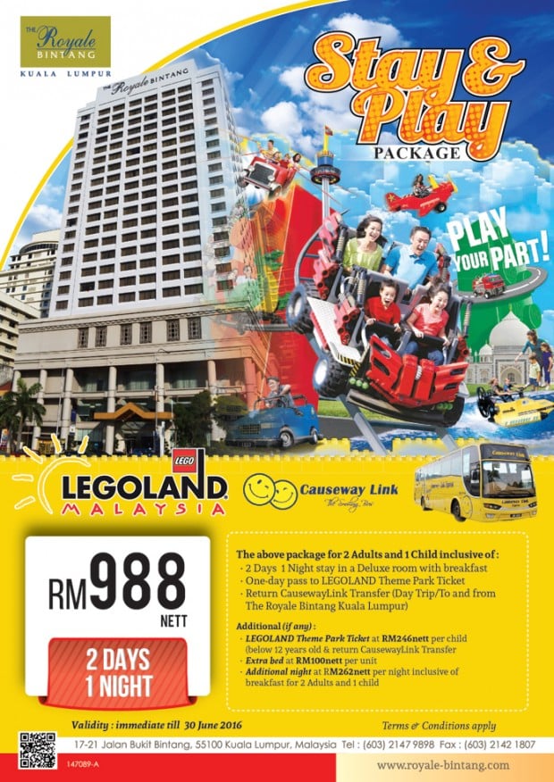 Stay and Play from RM 988 with The Royale Bintang and Legoland