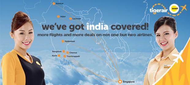 Fly to India with TigerAir from SGD198