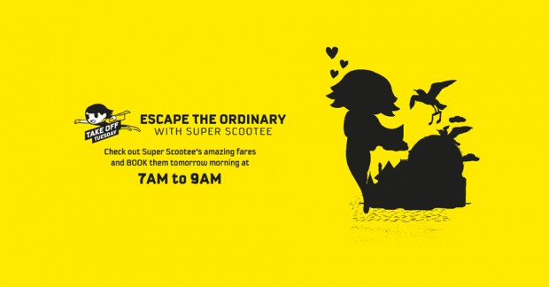 Escape the Ordinary and Scoot from SGD50 this Tuesday