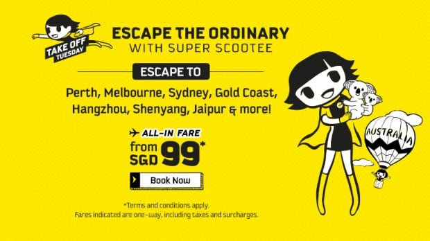 Scoot to Your Next Getaway this Tuesday from SGD99