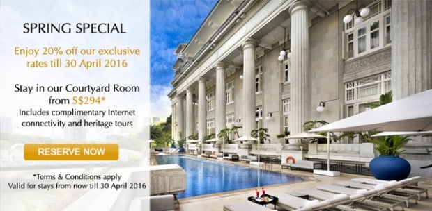 20% Off Spring Special from The Fullerton Hotel