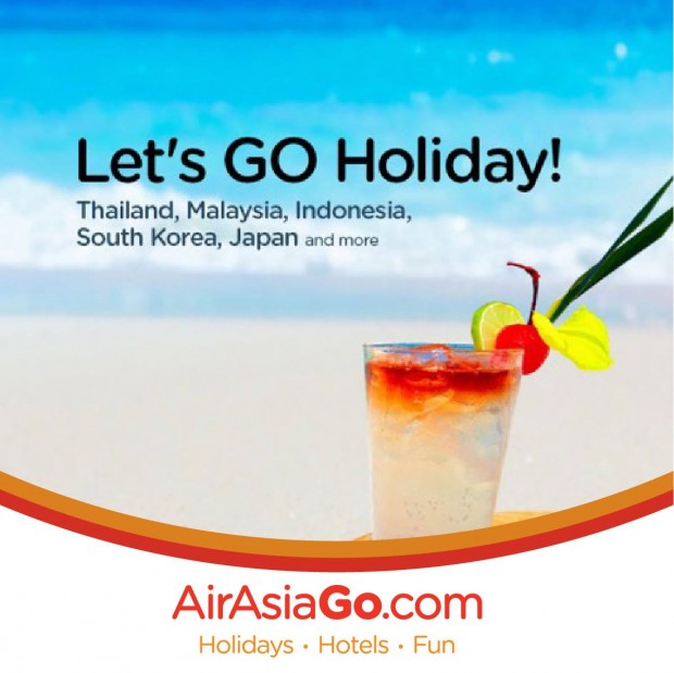 Let's GO Holiday! | 3D2N Flights + Hotel + Tax from SGD 90/pax with AirAsiaGo 1