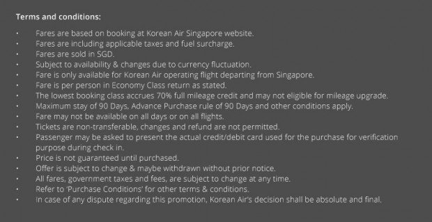 Early Bird Promotion to Seoul from Korean Air 2
