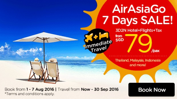 AirAsiaGo 7 Days SALE! from SGD79/pax 1