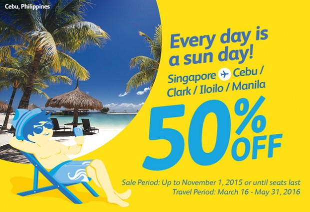 Fly to Cebu / Clark / Iloilo / Manila Save up to 50%