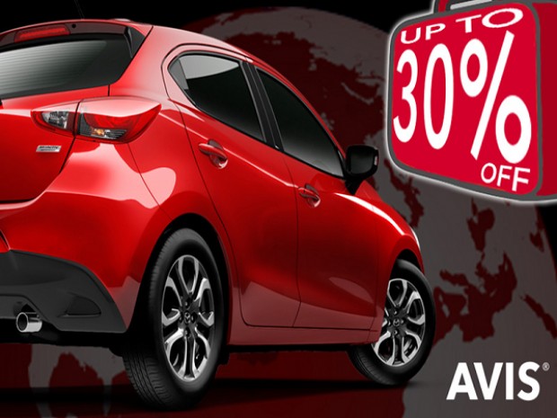 Up to 30% off on Avis Standard Rates with Maybank
