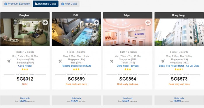 Book a Package & Choose Your Flight Class 3