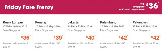 Friday Fare Frenzy from SGD 36 2