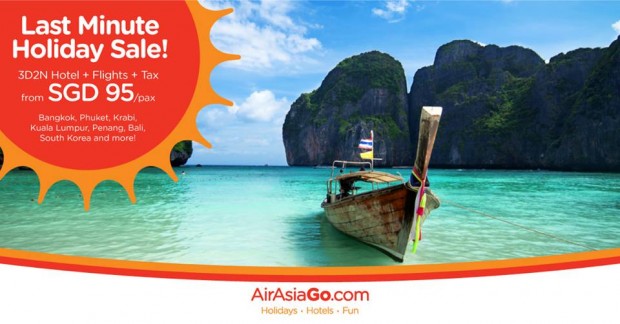Last Minute Holiday Sale Starting from SGD95 with AirAsiaGo