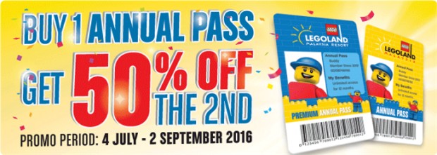 Buy 1 Annual Pass and Get 50% Off the 2nd in Legoland Malaysia