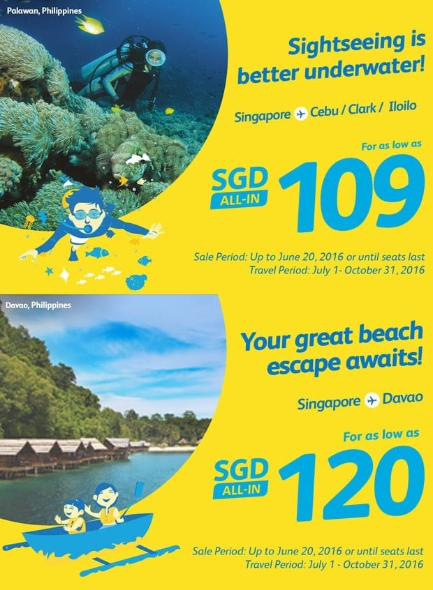 Travel to the Philippines from SGD109 with Cebu Pacific Air