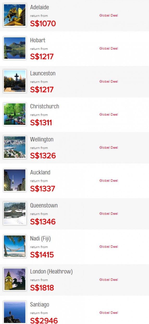 Qantas International Economy Flights from Singapore to Sydney 2
