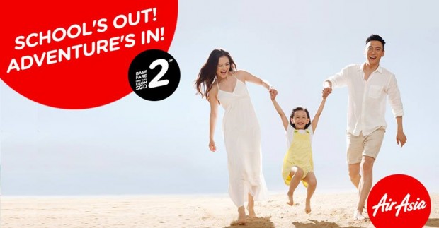 School's Out! Fly with AirAsia from SGD2 for this long Vacation