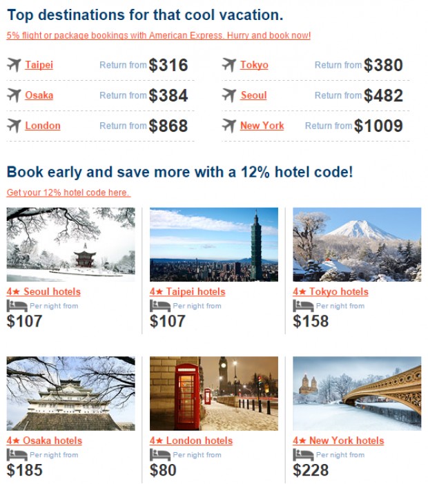 Winter Wonderlands: Tokyo, Seoul and more from $316 (return) 2