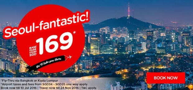 Fly with Airasia and Experience Seoul-Fantastic from SGD169