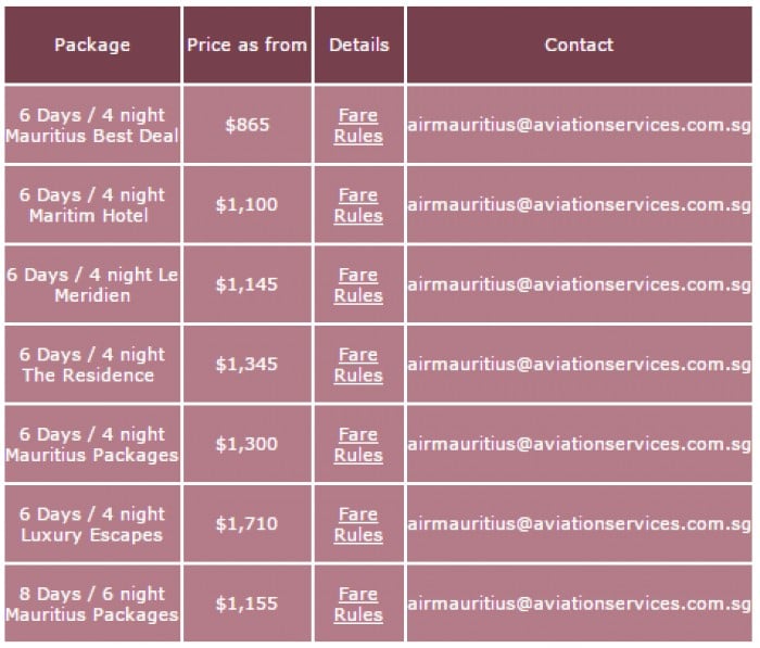 Air Mauritius Special Economy Offers 2