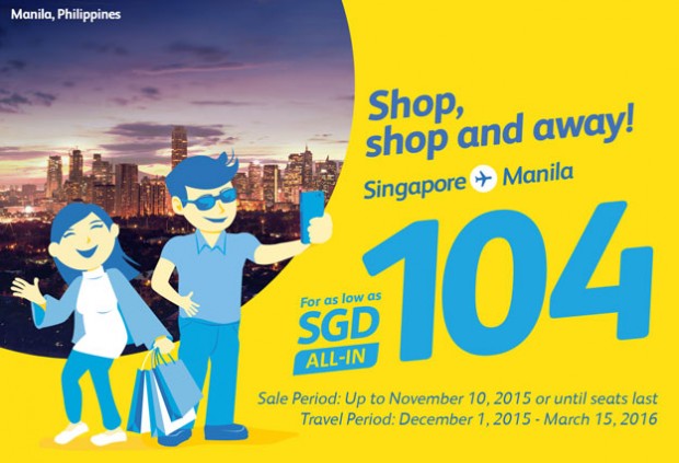 Fly from Singapore to Manila! for as low as SGD 104 all - in