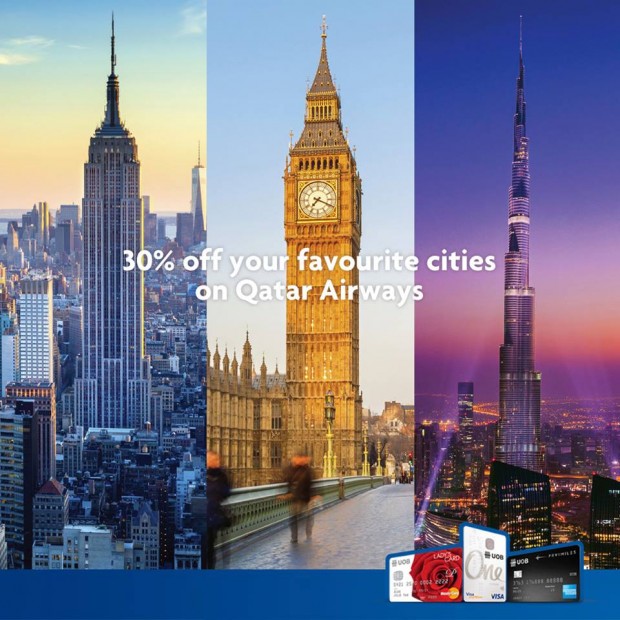30% Off Your Favourite Cities on Flights with Qatar Airways