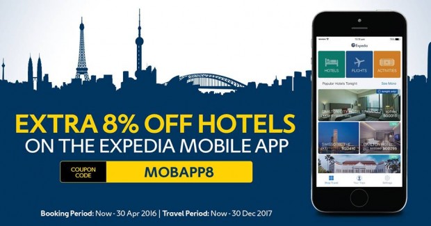 Extra 8% Off Hotels with Expedia Mobile App