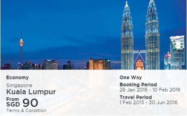 Fly to Kuala Lumpur from SGD 90
