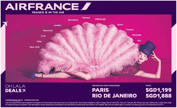 Oh La La Deals to Paris, Brazil & many more with Air France