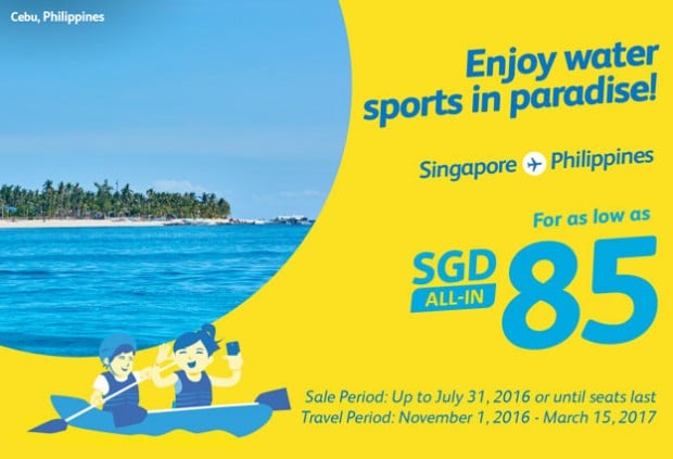 Travel to Philippines from SGD85 with Cebu Pacific Air