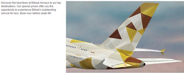 Discover the best fares at Etihad Airways 1
