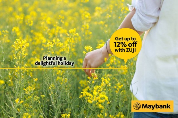 Up to 12% Off Bookings with Zuji and Maybank