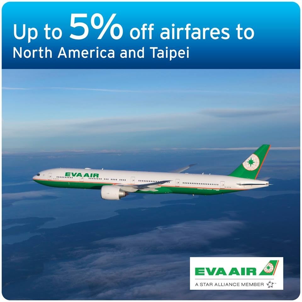 Credit Card Deals Eva Air Promotion Get Up To 5 Off Airfares From Singapore To All Destinations In North America And Taipei With Citibank Credit Cards<script async src=