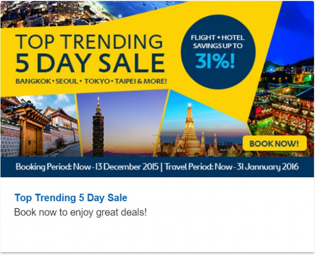 Top Trending Sale! Flight + Hotel Savings up to 31%