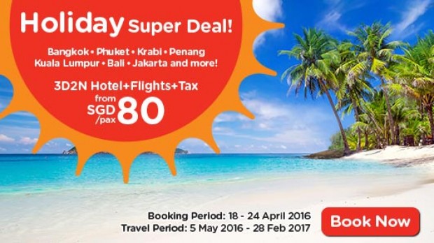 Holiday Super Deal from SGD80* with AirAsiaGo 1