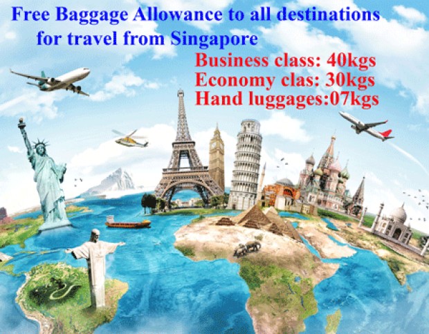 Free Baggage Allowance to all Destinations for Travel from Singapore 1