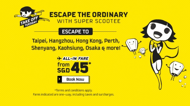 Scoot your Next Adventure from SGD 45 this Tuesday