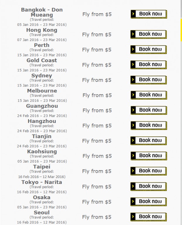 Scoot Flash Sale: Fly from S$5 2