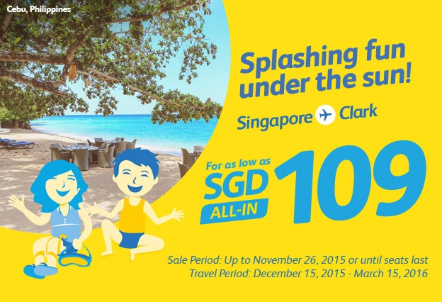 Fly to Clark, Philippines for as low as SGD 109