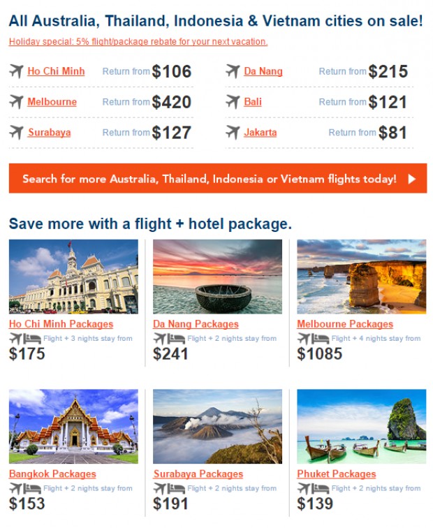 Big 4 on sale: Australia, Thailand, Indonesia and Vietnam! 2