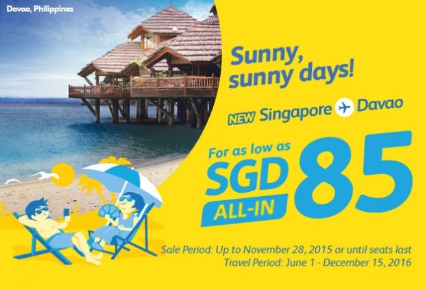 Sunny, Sunny Days! Singapore flight to Davao from SGD 85 all -in