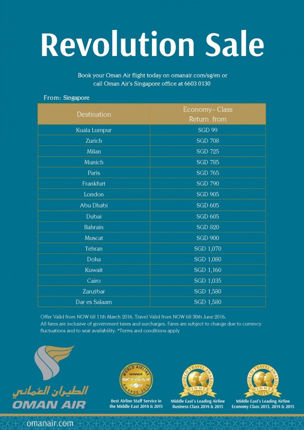 Revolution Sale with Oman Air