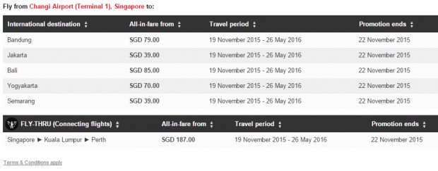 Fly direct to Indonesia from SGD5*