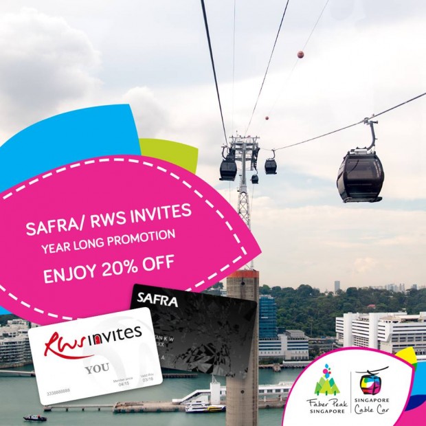 20% Savings in Singapore Cable Car Tickets with SAFRA/RWS Invites Card