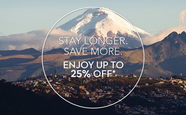 Seasonal Saver: Up to 25% off @ Swissotel Quito
