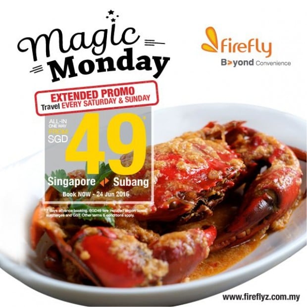 Extended Promo Flight to Subang with Firefly Airlines from SGD49