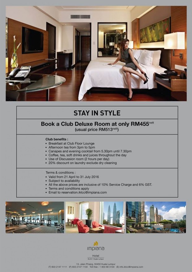 Stay In Style with Impiana Hotel from RM455