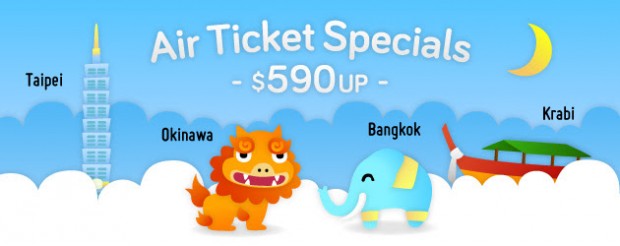 Air Ticket Specials to Taipei,Okinawa,Bangkok and Krabi from $ 590 up 1