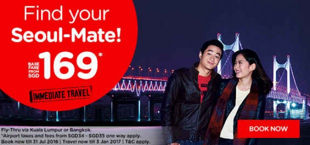 Find Your Seoul-Mate from SGD169 with AirAsia