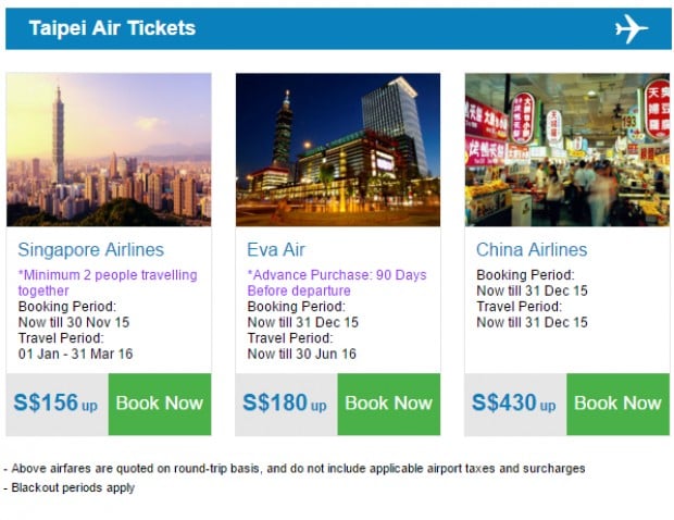 Eat, Play, Love in Taipei! Air ticket from S$156, hotel from S$57 2